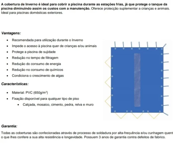 Toldos e cobertura de Piscinas